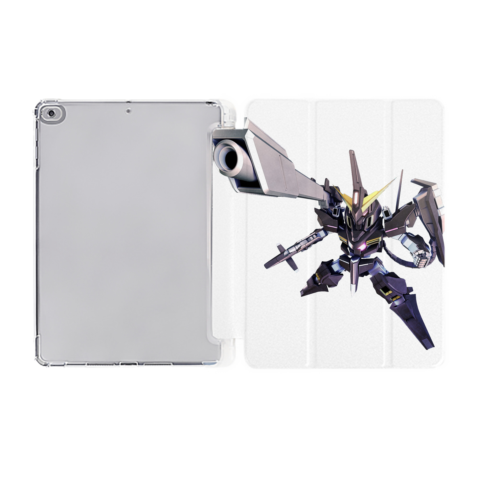 （画像用） 機動戦士ガンダム Mobile Suit Gundam IPad ケース ペン収納付き 三つ折りスタンド PUレザー×シリコン 対応機種9.5/10.5/10.9インチ